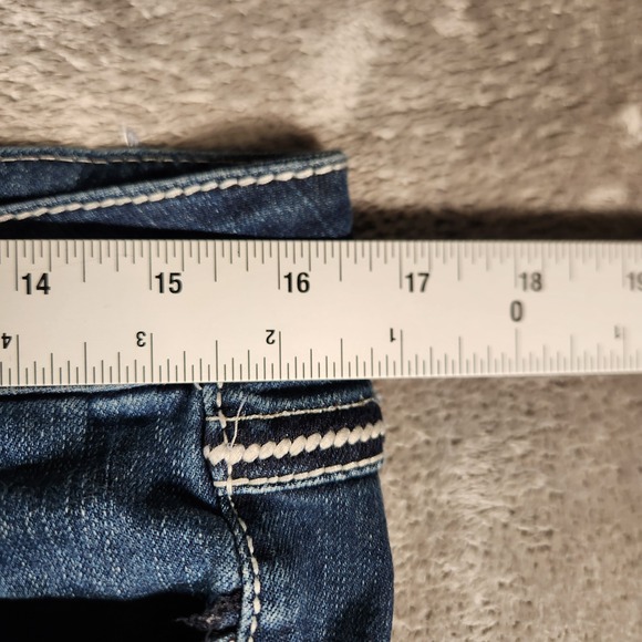 Grace In LA Jeans Women's Size 29 33X33 Blue Bootcut Stretch Dark Wash Pants - Picture 2 of 13